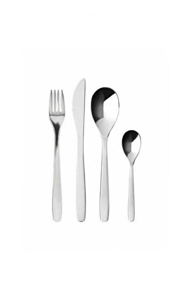 Generic طقم أدوات مائدة موبسيج مكون من 16 قطعة، لون فضي