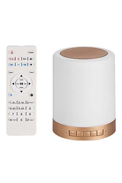Generic Smart Touch LED Lamp Bluetooth Speaker With Remote White