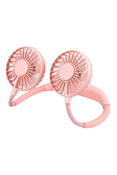 Generic Rechargeable Hanging Neck Fan LJK-188 Pink