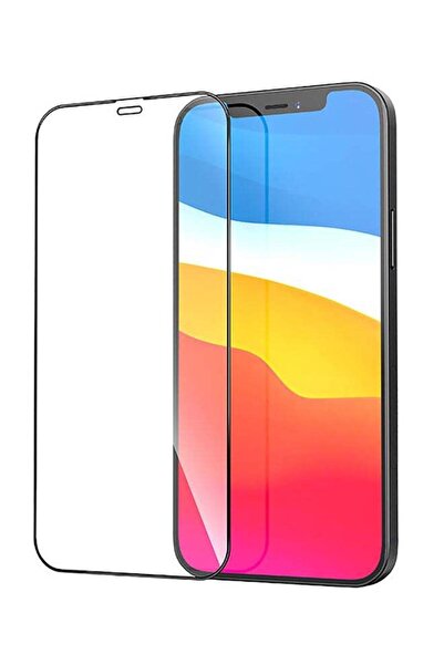 Theodor واقي شاشة من الزجاج المقوى لهاتف Apple iPhone 12 Pro Max أسود