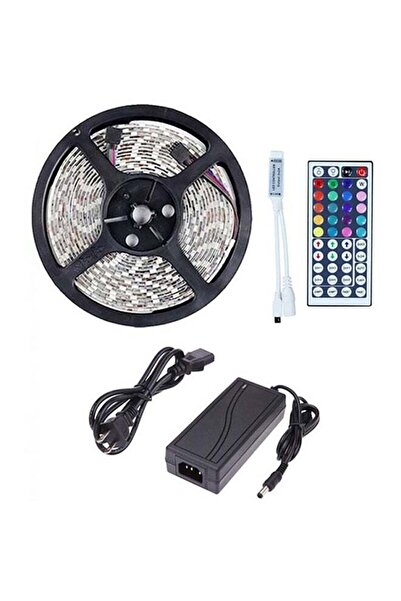 Generic شريط إضاءة LED مقاوم للماء RGB مع جهاز تحكم عن بعد ومحول طاقة متعدد ا...