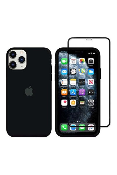 Margoun غطاء سيليكون من قطعتين مع واقي شاشة لهاتف Apple iPhone 12 Pro Max شفا...