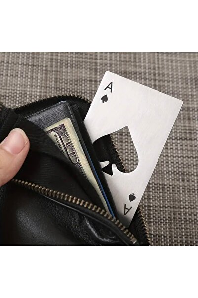 MODA 2 Pieces Stainless Steel Playing Card Bottle Opener