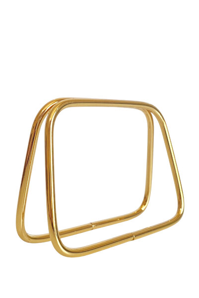 Veska Aksesuar Kare Metal Sap (1 Çift)