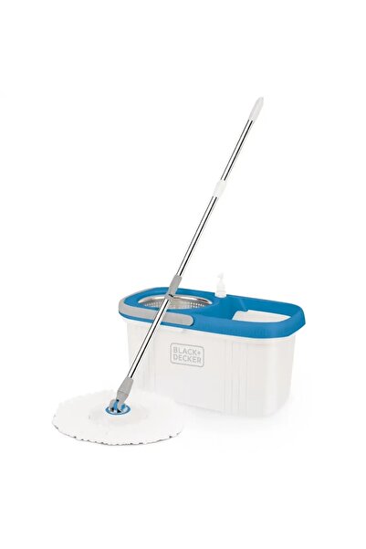 ACE ممسحة دوارة ودلو من بلاك آند ديكر (أبيض وأزرق)