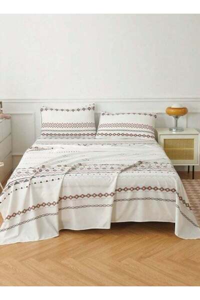 LUNA HOME 4 Pieces Bedsheet Set Boho Design