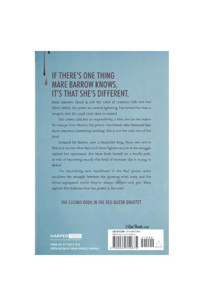 Harper Collins السيف الزجاجي (الملكة الحمراء)
