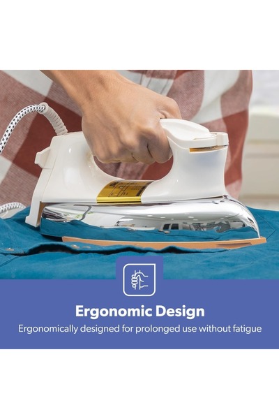 Geepas Automatic Dry Iron GDI23011 – 1200W Heavy Weight Teflon Iron Box with Auto Shut-Off