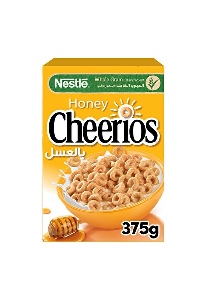 Nestle Honey Cheerios Breakfast Cereal 375 g Whole Grain Cereal Rings with Honey and Vitamins