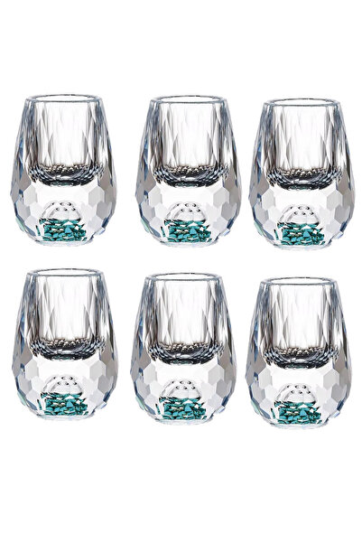 Choice1 <50ml 6pcs 15ML Crystal Wine Glass Set, Luxurious and Cute Wine Glass BPA Free Very Suitable for Dec
