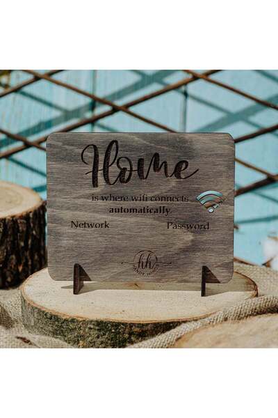 OEM Wooden Wifi Connection Sign HH980 Personalized 16x13 cm