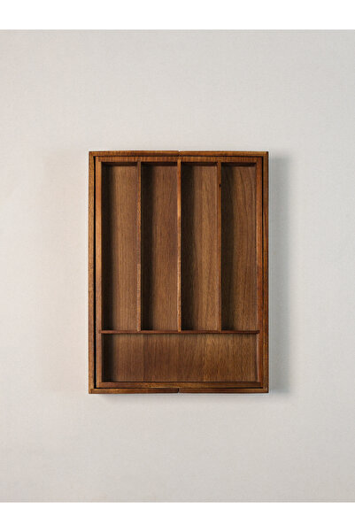 Minihol Orla Açılabilir Akasya Çekmece / Kaşıklık Düzenleyici