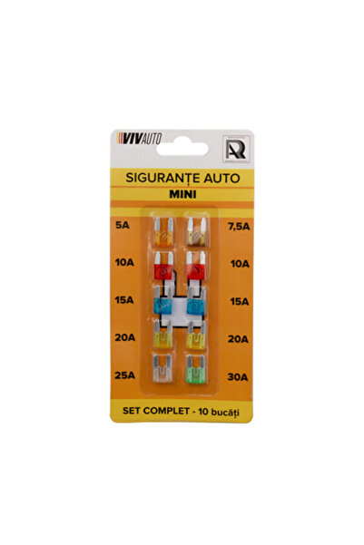 VivAuto Set 10 sigurante auto mini Vivauto, 5A-30A