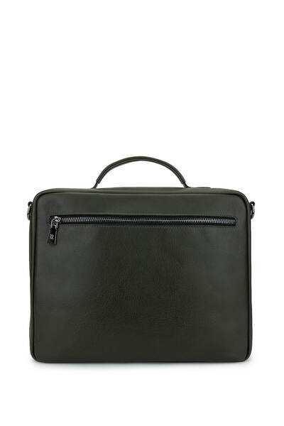 Bruno Rossi Bag Men's Genuine Leather Green Briefcase