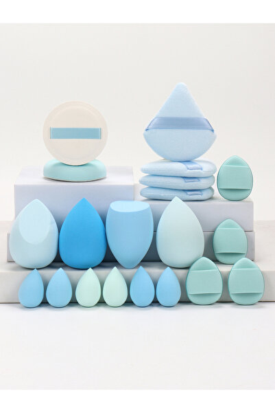 Choice5 مجموعة إسفنجة مكياج وإسفنجة مكياج وردية اللون مكونة من 20 قطعة مناسبة لكريم الوجه والبودرة وخافي العيوب.