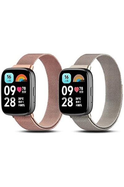 O Ozone (Pack of 2) Milanese Loop Bands For Redmi Watch 3 Active/Redmi Watch 3 Lite