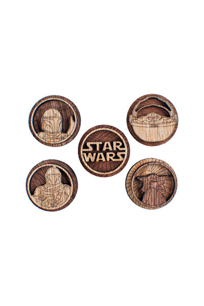 OEM Customizable Starwars glass coaster set 9 cm x 9 cm