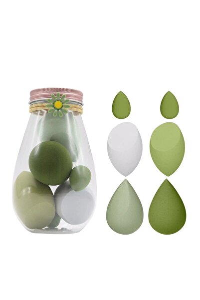 Choice1 green Makeup Egg Dry Wet Dual Use Water Droplets Diagonal Cut Makeup ...