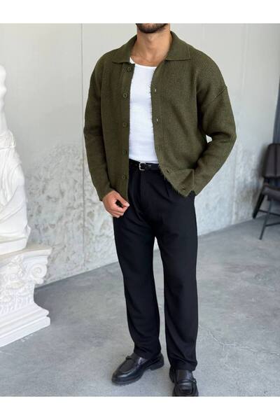 OKSHEN Men's Buttoned Knitwear Cardigan