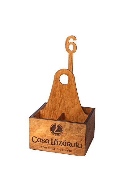 OEM Oliviera Set condimente masa din Lemn HH1624 Personalizat cu numar de masa