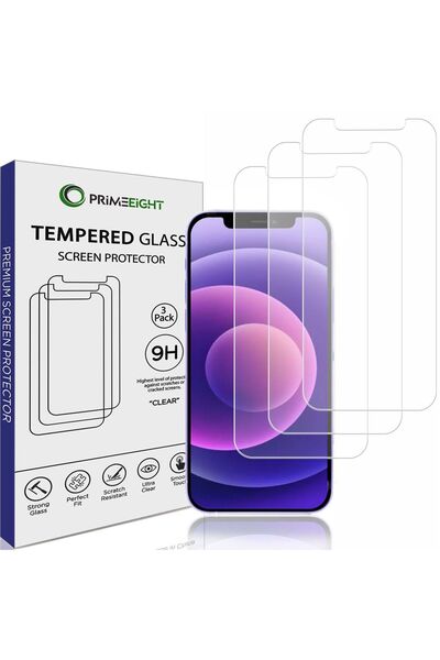 PRIMEEIGHT [3 قطع] واقي شاشة iPhone 11 Pro/XS/X مقاس 5.8 بوصة - زجاج مقوى فائ...