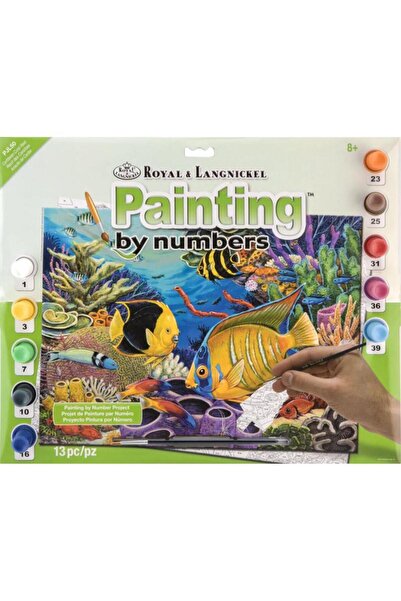 Royal&Langnickel لوحة الشعاب المرجانية الكاريبية بالأرقام