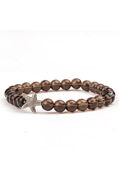 Mitr سوار من حجر الكوارتز الدخاني الطبيعي (6 مم) - توازن العقل