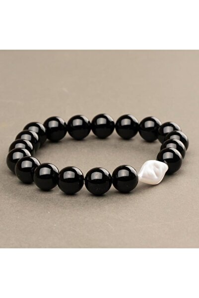 Mitr Onyx Natural Stone Bracelet (8 mm) – Whisper of Shadows