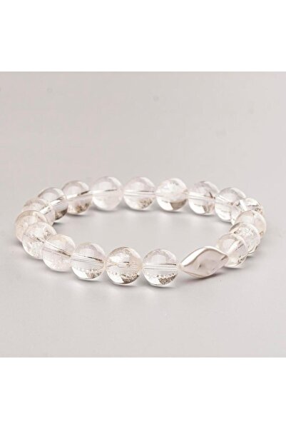 Mitr Crystal Quartz Natural Stone Bracelet (10 mm) – Clear Power