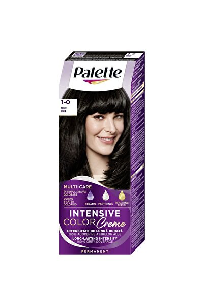 Palette Vopsea de păr permanentă, cremă intensivă de culoare N1 Negru, 110 ml