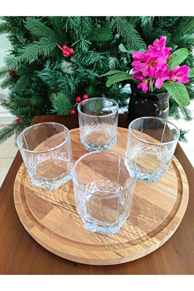 Madame Coco طقم أكواب ويسكي باميلا 4 - طقم أكواب ويسكي باميلا مكون من 4 قطع سعة 250 مل