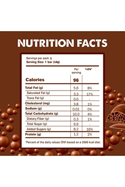 Nestle Aero Chocolate Bubbles 18 g Light and Airy Milk Chocolate Treat with Smooth Melting Texture