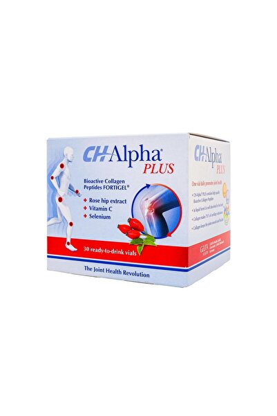 Chalpha مشروب الكولاجين CH Alpha Plus 30 قارورة - ثمر الورد، وفيتامين C، والسيلينيوم لصحة المفاصل