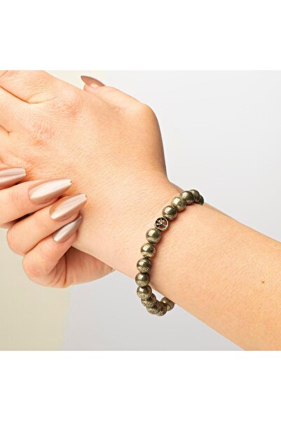 Mitr Pyrite Natural Stone Bracelet (8 mm) – Shield of Fire
