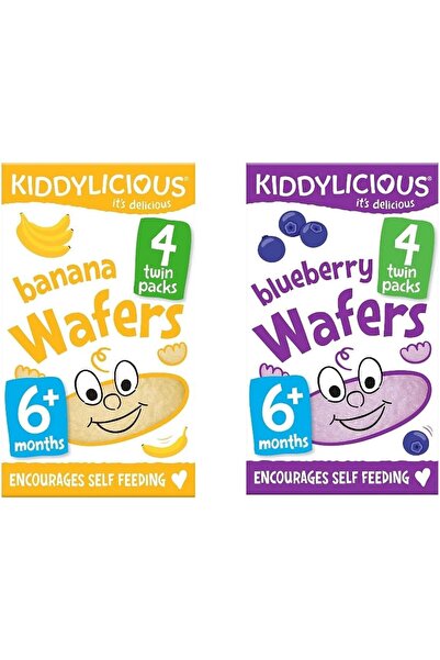 Kiddylicious مجموعة متنوعة من رقائق الويفر (1 × رقائق الموز 16 جم و 1 × رقائق...