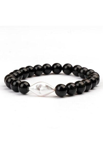 Mitr Onyx Natural Stone Bracelet (8 mm) – Whisper of Shadows