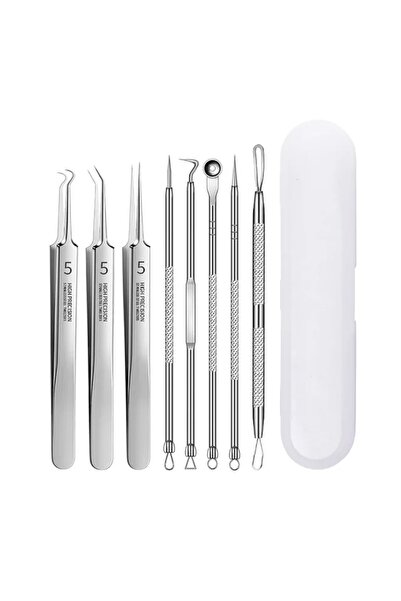 Choice5 8PCS German Ultra-fine No. 5 Cell Pimples Blackhead Clip Tweezers Bea...