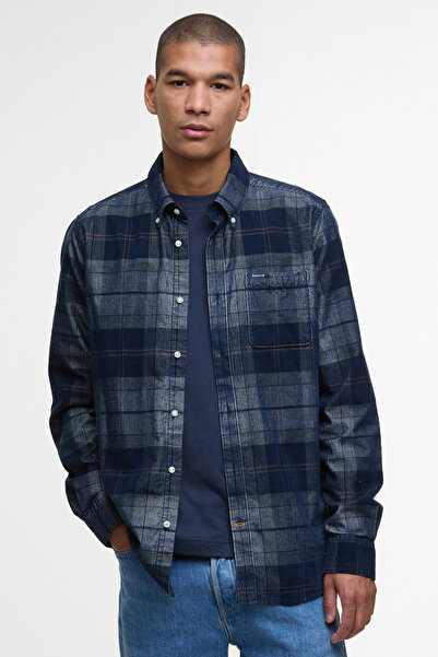 Barbour Blair Tailored Tartan Cord Gömlek TN42 Riverstone Tartan
