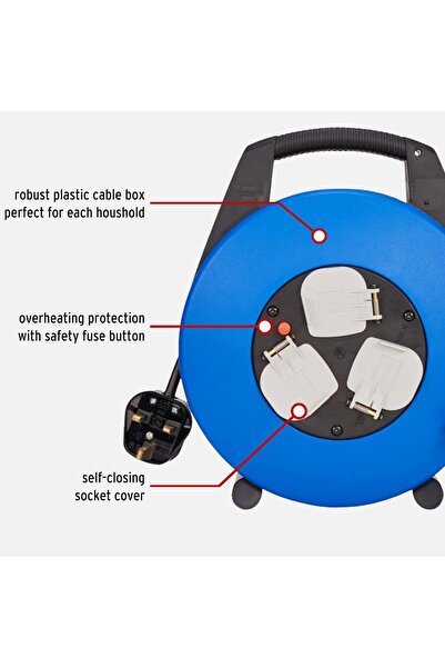 Brennenstuhl Vario Line Multistandard 3-Way Socket Cable Box –5m Extension Cord,Portable,German Made