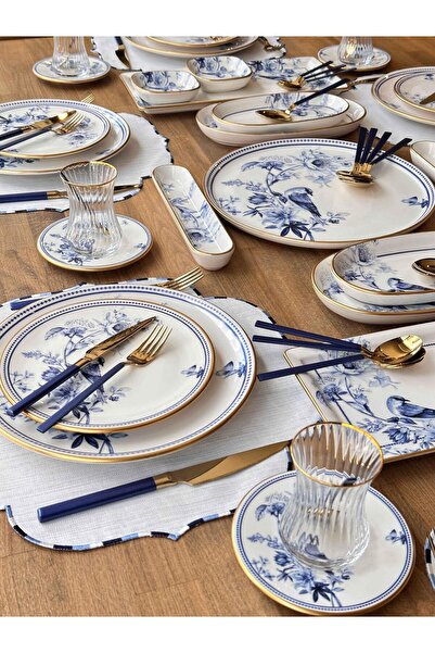 ROSSEV Breakfast Set Grandala Round 85 Pieces for 6 People