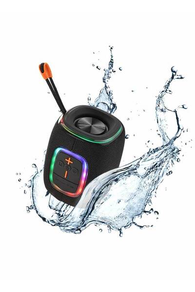 Lawazim Waterproof Bluetooth Speaker 7W - Portable Wireless Speaker with LED Lights USB TF FM