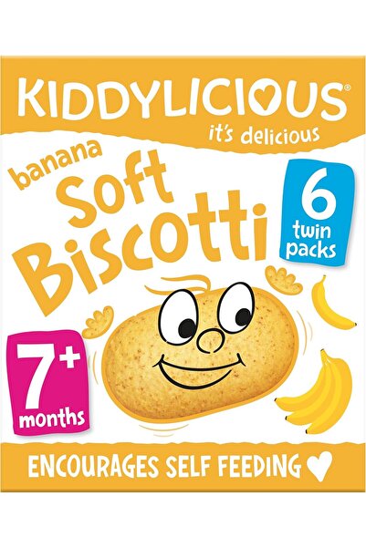 Kiddylicious Banana Soft Biscotti - Yummy Baked Snacks for Kids - Suitable fo...