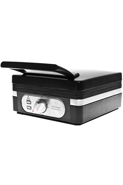 MPM Aparat pentru preparat waffle MGO-24, 1400 W, 2 Felii (Negru/Argintiu)