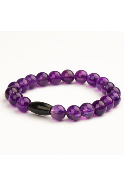 Mitr سوار من حجر الجمشت الطبيعي (8 ملم)