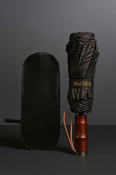 MACERATİ Otomatik Fonksiyon Açma Kapama 10 Fiber Telli (Çift Telli) Kılıflı Kaliteli Siyah Şemsiye