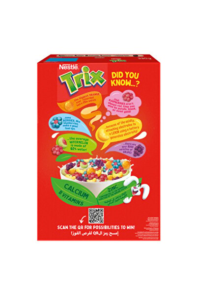 Nestle Trix 6 Fruity Shaped Breakfast Cereal 330 g Colourful Cereal with Whole Grain and Vitamins