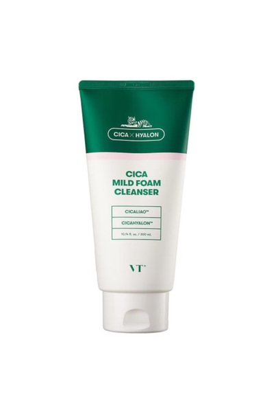 VT COSMETICS Gel de curatare VT Cosmetics Cica Mild Foam Cleanser, 300 ml, ten sensibil, cu Centella Asiatica