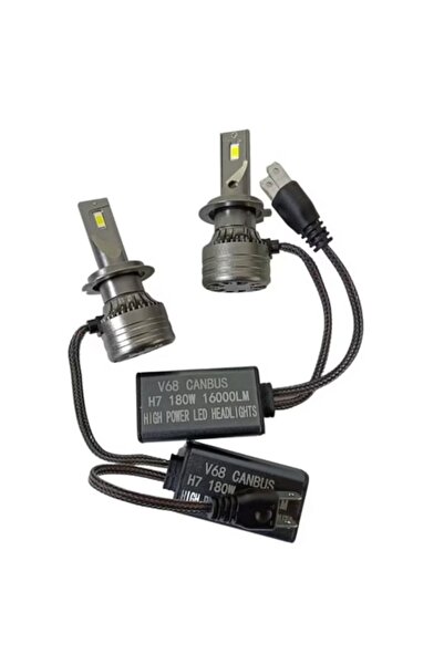 BZRSH Set 2 becuri auto LED H7, 12V, 180W, 6000K, Canbus, 16000Lm,