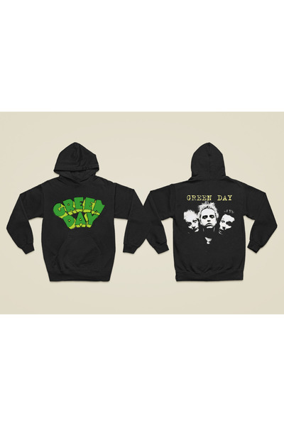 MAGORS سترة روك قطنية مطبوعة بأكمام طويلة وقلنسوة بثلاثة خيوط من GREEN DAY