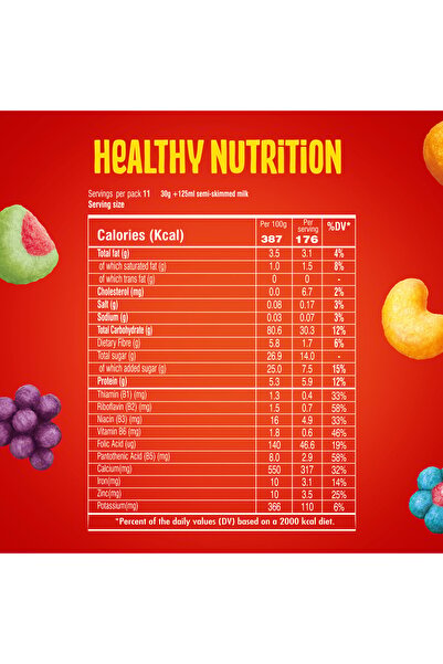 Nestle Trix 6 Fruity Shaped Breakfast Cereal 330 g Colourful Cereal with Whole Grain and Vitamins